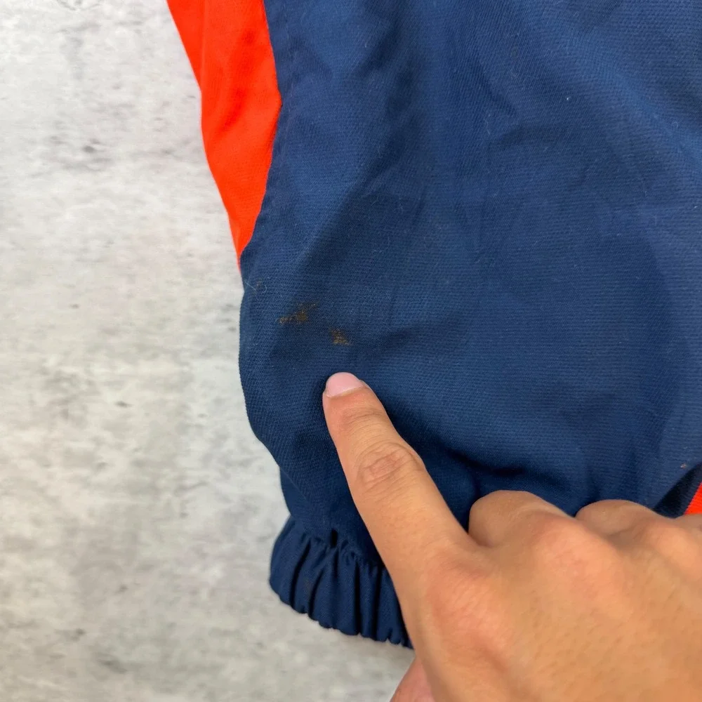 Nike Virginia Cavaliers UVA Windbreaker Jacket Navy Blue Orange Mens XL Full Zip
